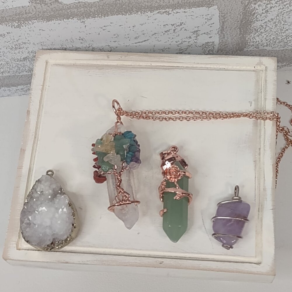 Lot of 4 Crystal Pendants